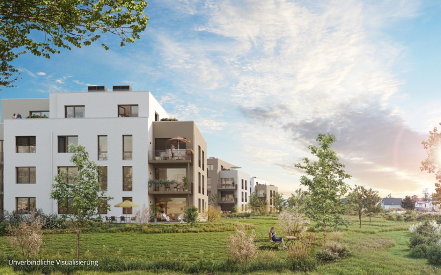 Bauvorhaben Floragärten in Naunhof bei Leipzig. Verkauf von 300 Eigentumswohnungen der Buwog am See durch GSK Immobilien AG.