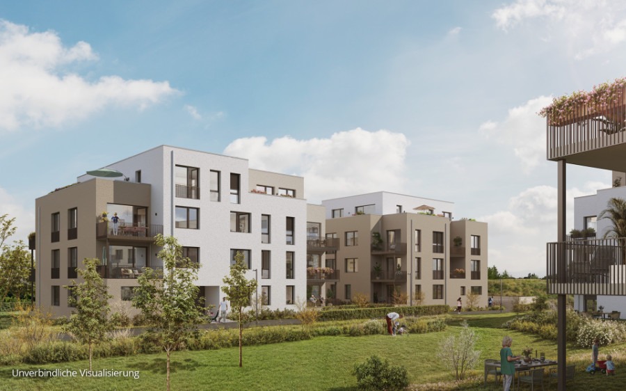 Bauvorhaben Floragärten in Naunhof bei Leipzig. Verkauf von 300 Eigentumswohnungen der Buwog am See durch GSK Immobilien AG.
