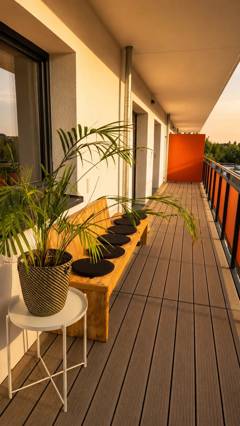 Balkon Musterwohnung Neubauprojekt Buwog Am neuen Park