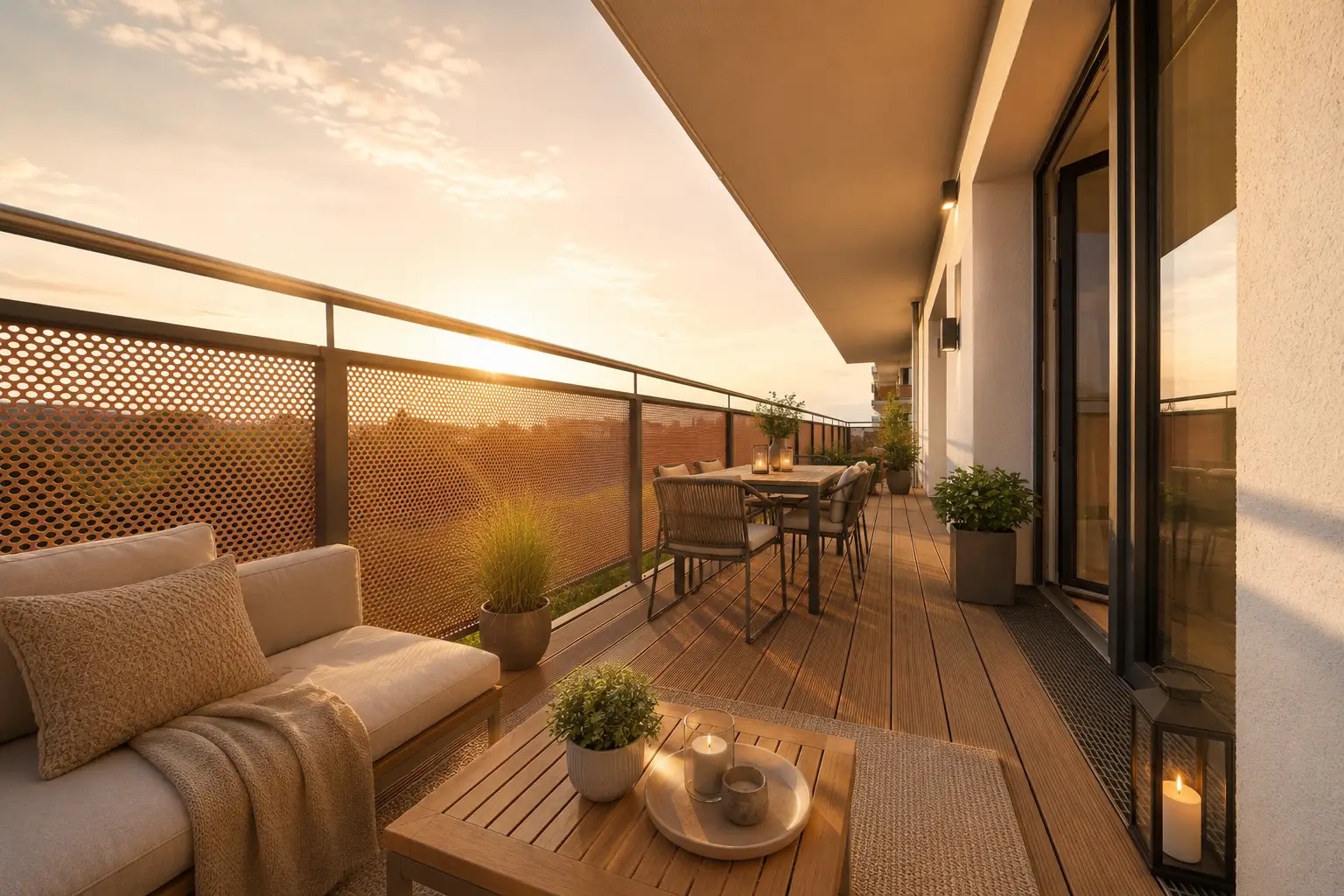 Balkon Musterwohnung Neubauprojekt Buwog Am neuen Park