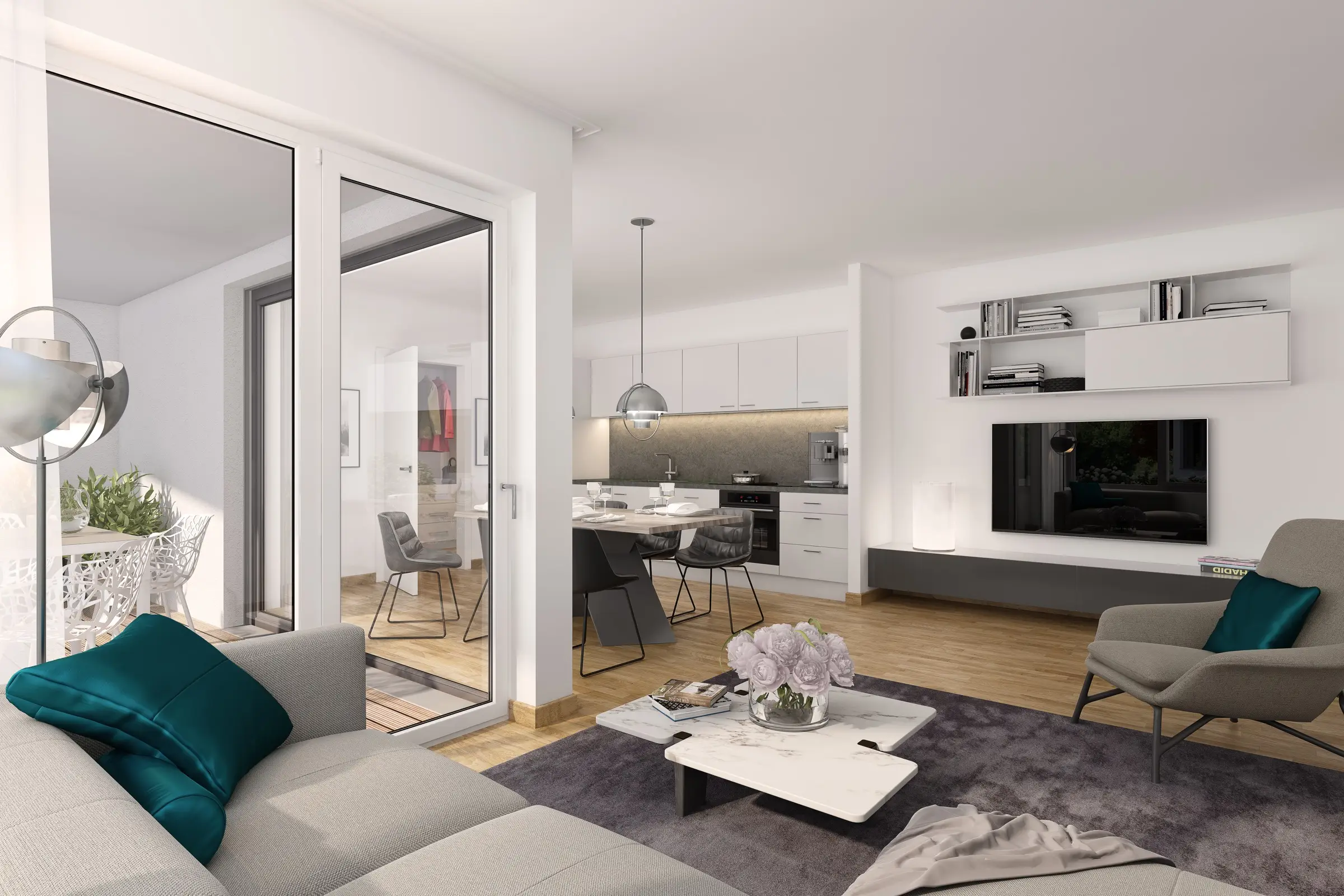 Parkquartier Heppenheim – Wohnen mit Loggia, Visualisierung